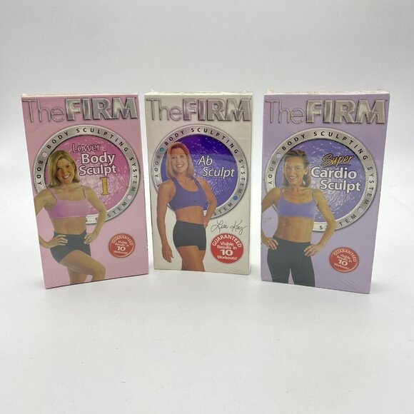 The Firm Workout VHS Tapes New Set Of 3 Lower Body Sculpt Abs Sculpt Cardio - Picture 2 of 15